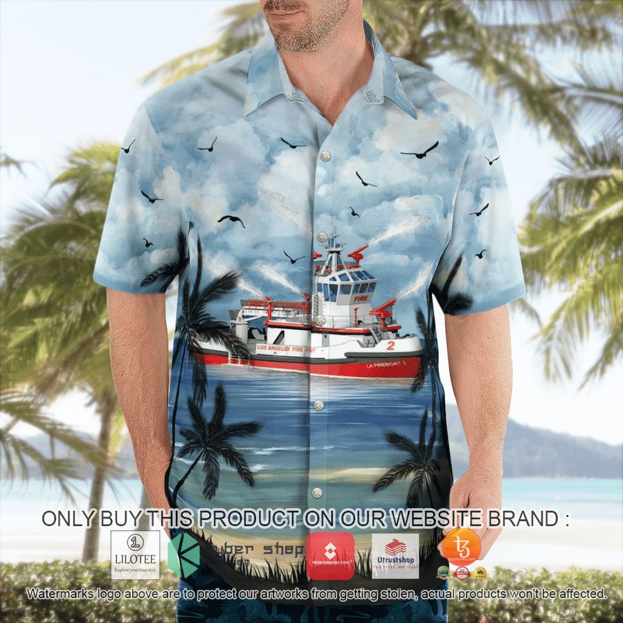 HOT Los Angeles Fire Department Warner L. Lawrence Fireboat Hawaiian Shirt 6 los angeles fire department warner l lawrence fireboat hawaiian shirt 6 40408