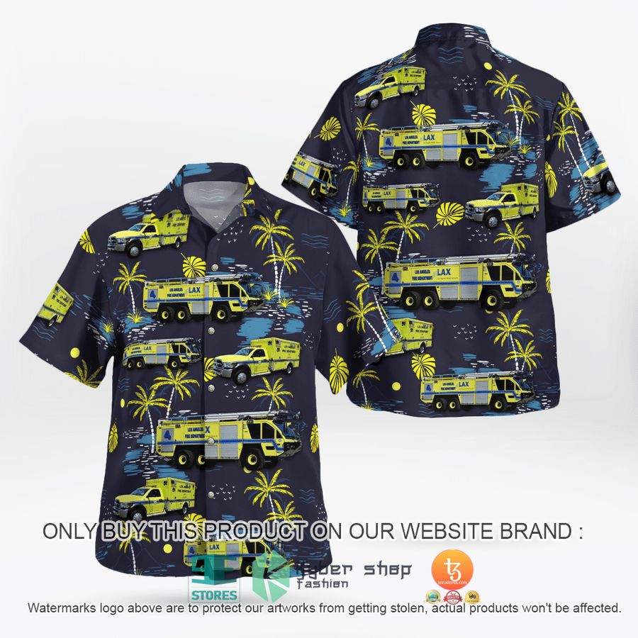 NEW Los Angeles International Airport ARFF Hawaii Shirt 2 los angeles international airport arff hawaiian shirt 2 19703