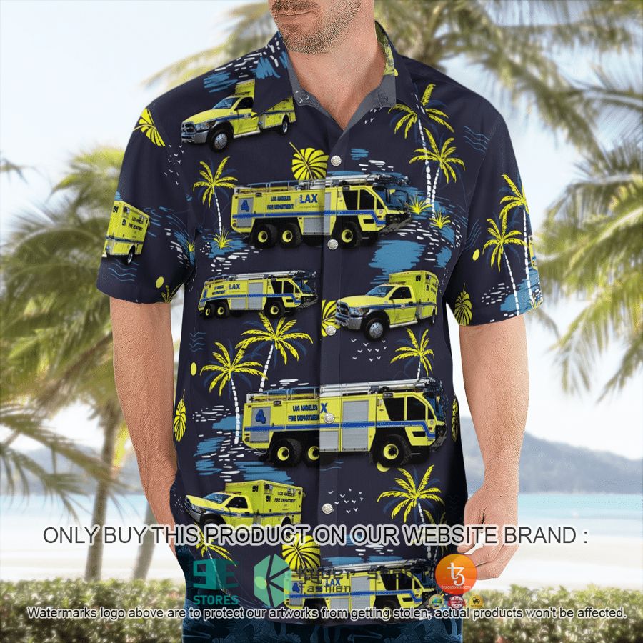 NEW Los Angeles International Airport ARFF Hawaii Shirt 5 los angeles international airport arff hawaiian shirt 5 43109