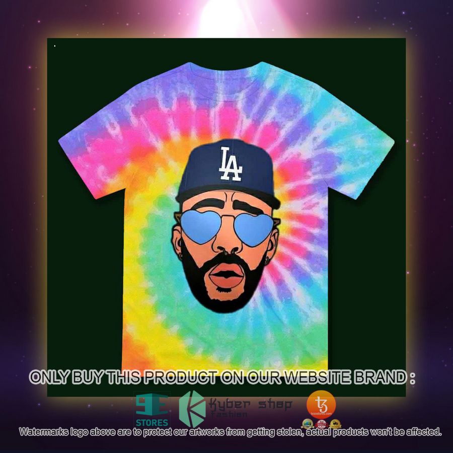 los angeles los angeles dodgers bad bunny tie dye t shirt 2 44144