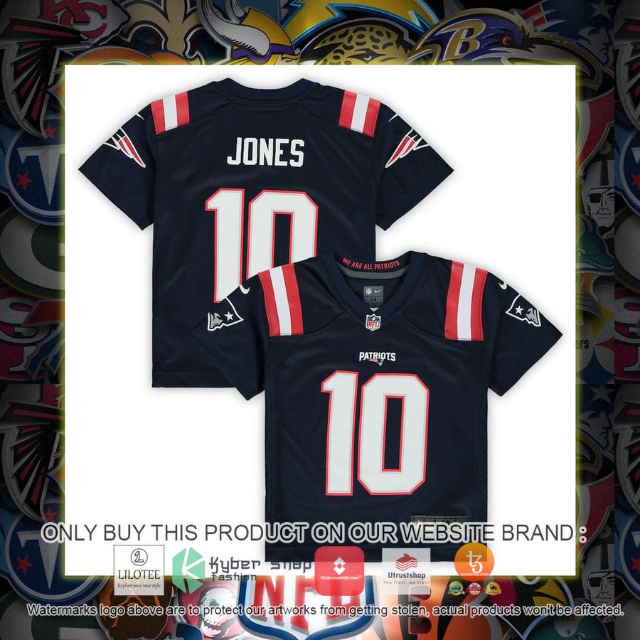 mac jones new england patriots nike preschool navy football jersey 1 45429