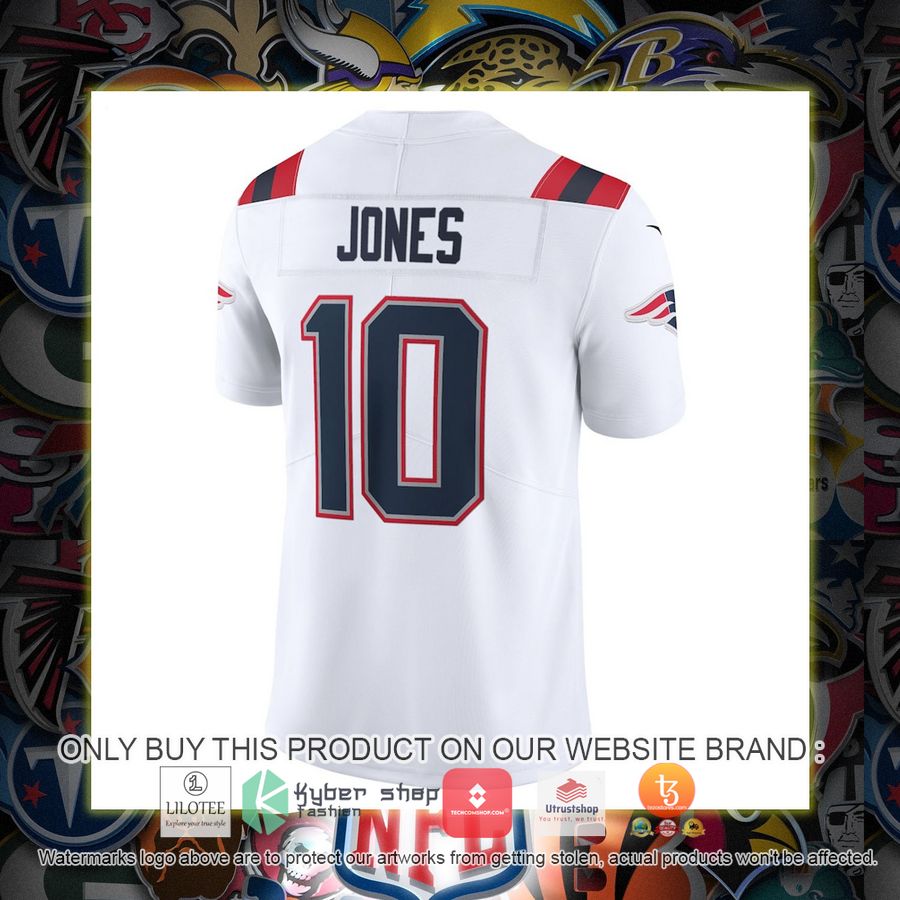 HOT Mac Jones New England Patriots Nike Vapor White Football Jersey Shirt 3 mac jones new england patriots nike vapor white football jersey 3 89801