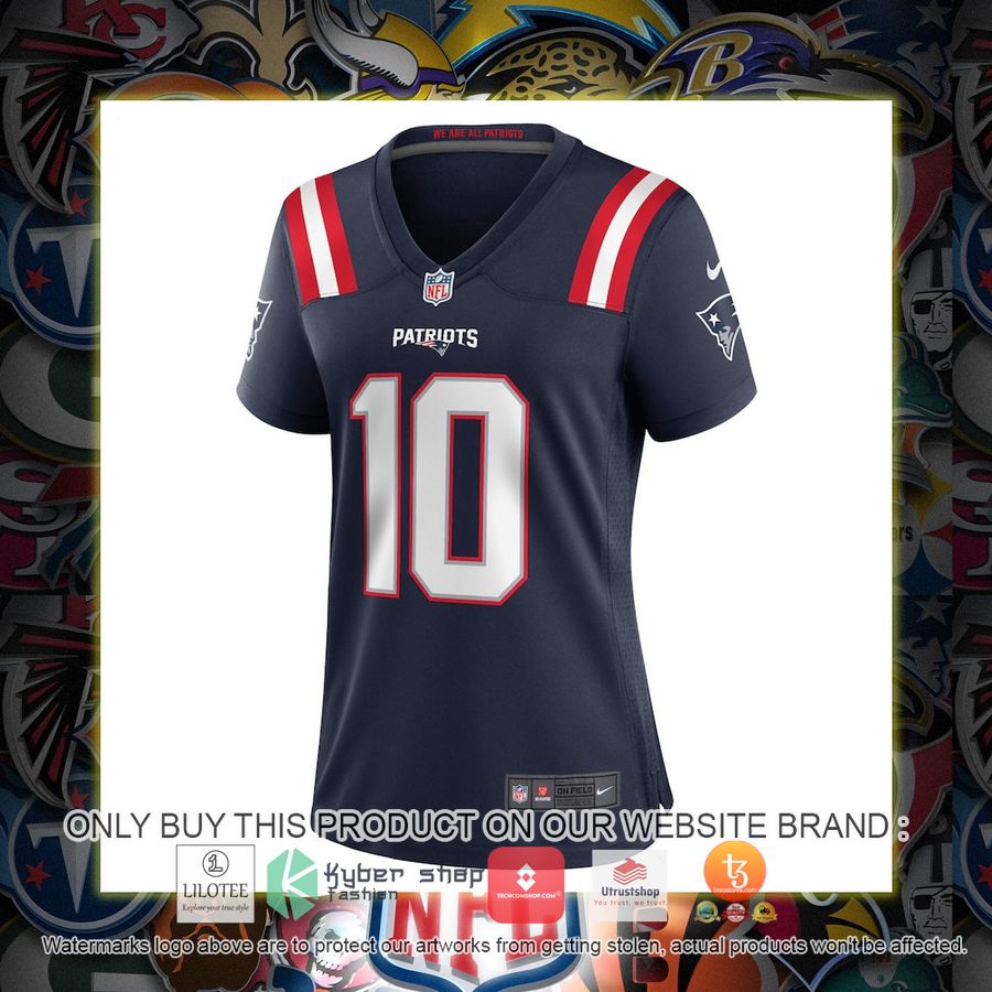 HOT Mac Jones New England Patriots Nike Women's Navy Football Jersey Shirt 2 mac jones new england patriots nike womens navy football jersey 2 34029
