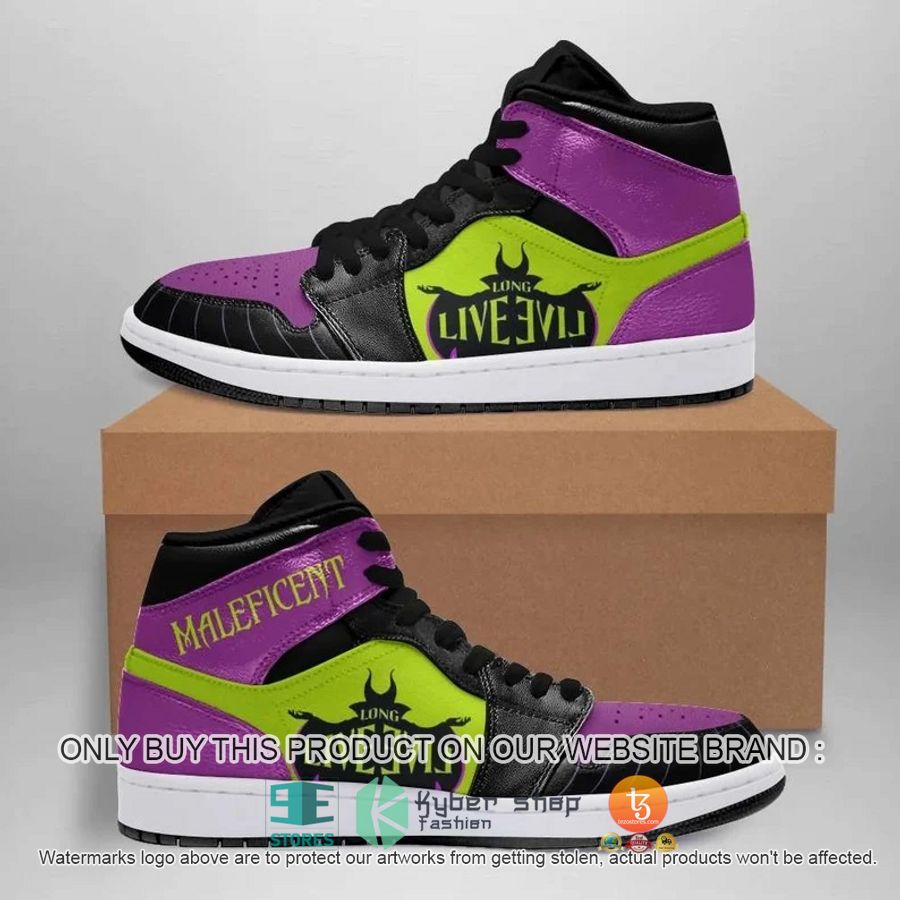 maleficent living live evil halloween air jordan high top shoes 2 56623