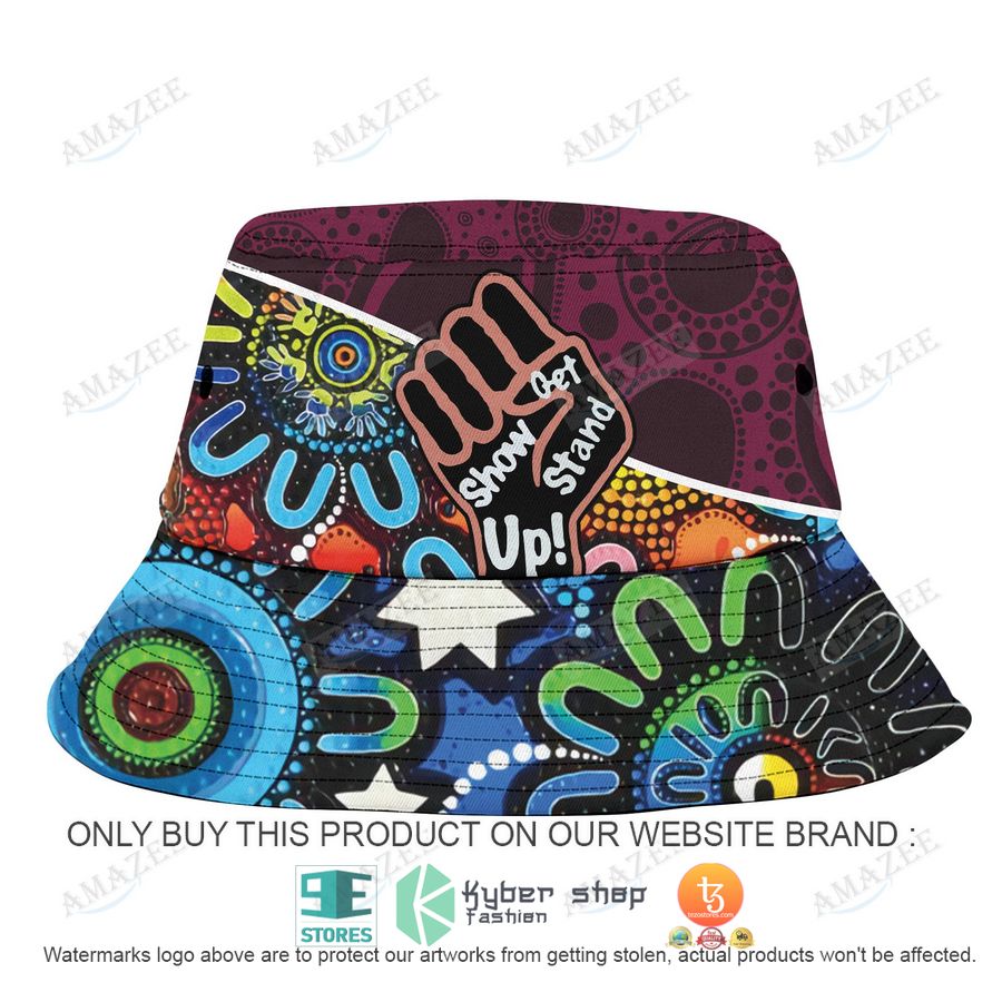 manly warringah sea eagles aboriginal patterns bucket hat 2 26417