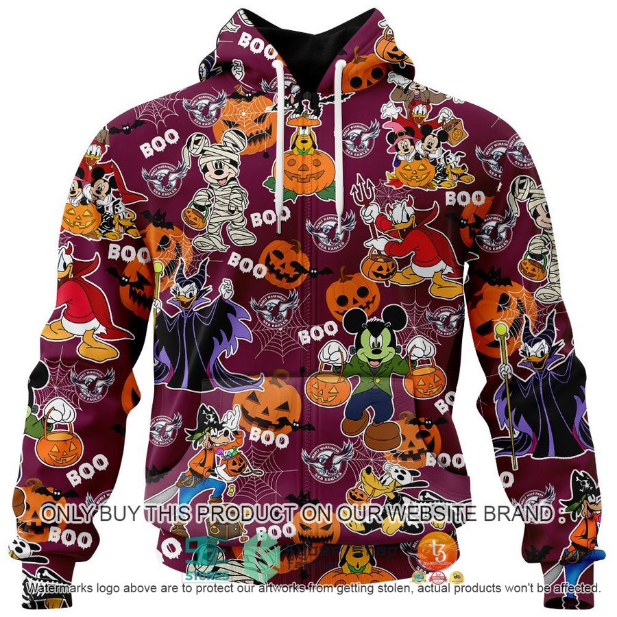 NEW Manly Warringah Sea Eagles Mickey Friends Halloween Hoodie, Shirt 4 manly warringah sea eagles mickey friends halloween shirt hoodie 4 47060