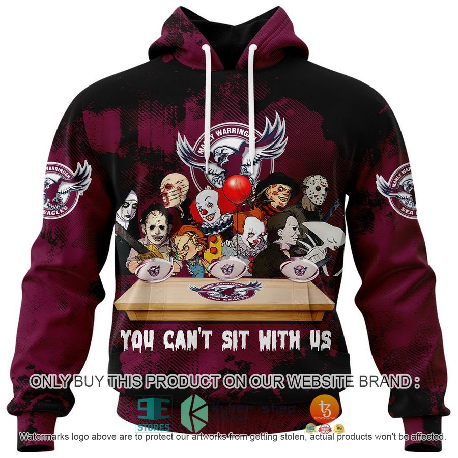 NEW Manly Warringah Sea Eagles You Can't Sit With Us Horror Movies Characters Hoodie, Shirt 2 manly warringah sea eagles you cant sit with us horror movies characters shirt hoodie 2 71773