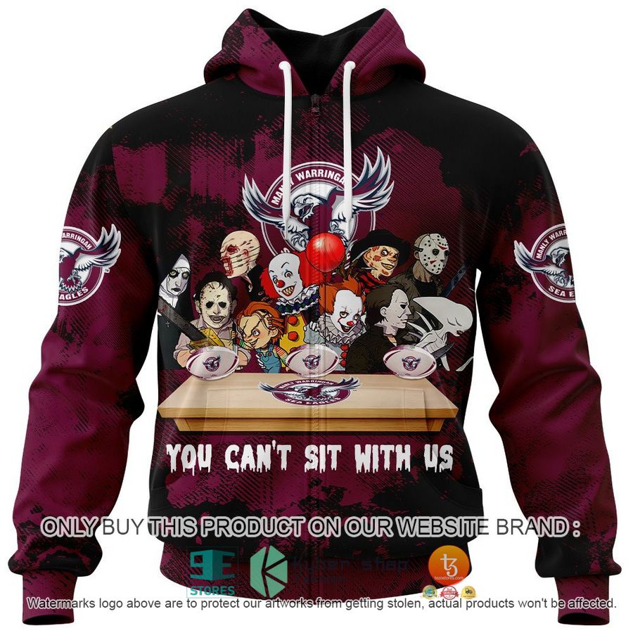 NEW Manly Warringah Sea Eagles You Can't Sit With Us Horror Movies Characters Hoodie, Shirt 4 manly warringah sea eagles you cant sit with us horror movies characters shirt hoodie 4 71018