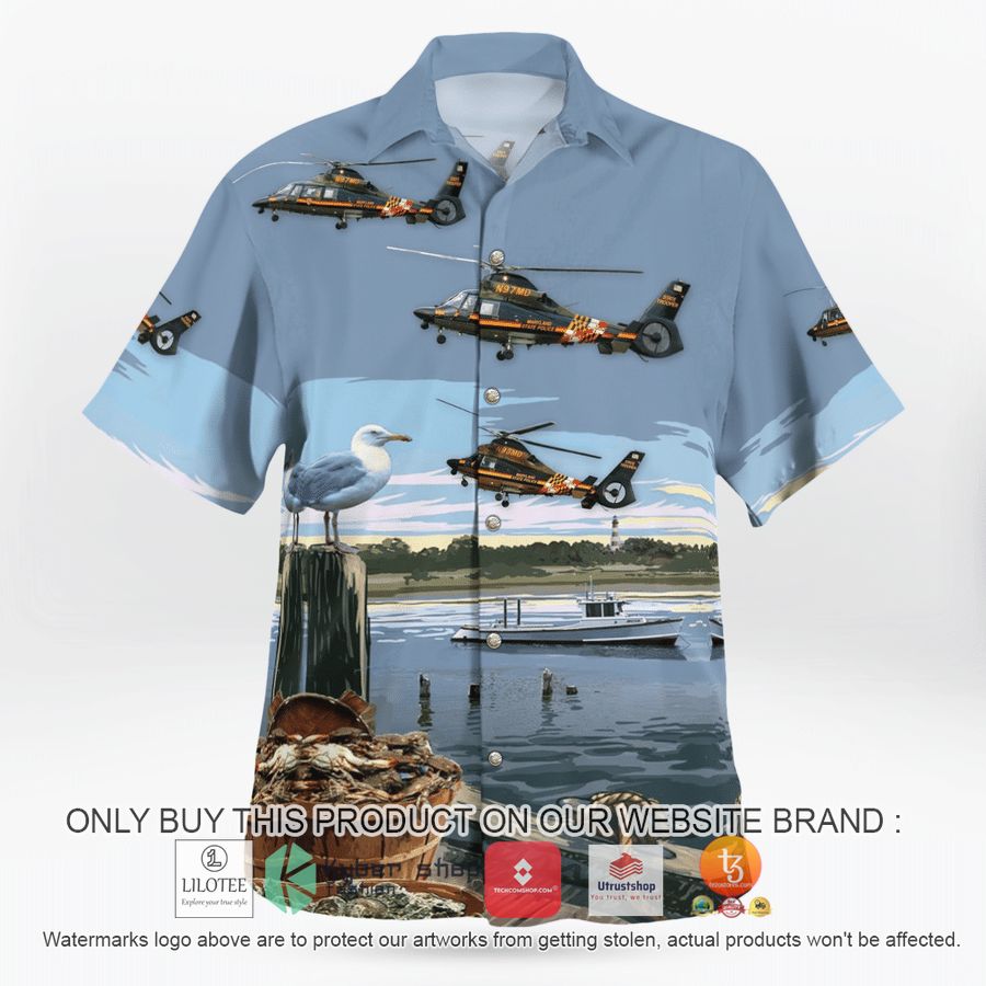 HOT Maryland State Police AAerospatiale SA 365N1 Dauphin 2 Hawaiian Shirt 5 maryland state police aaerospatiale sa 365n1 dauphin 2 hawaiian shirt 5 72153