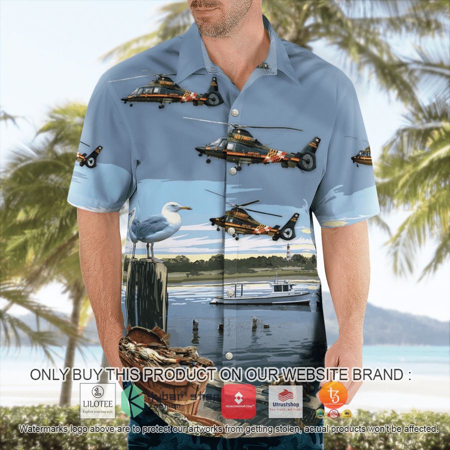 HOT Maryland State Police AAerospatiale SA 365N1 Dauphin 2 Hawaiian Shirt 7 maryland state police aaerospatiale sa 365n1 dauphin 2 hawaiian shirt 7 43824