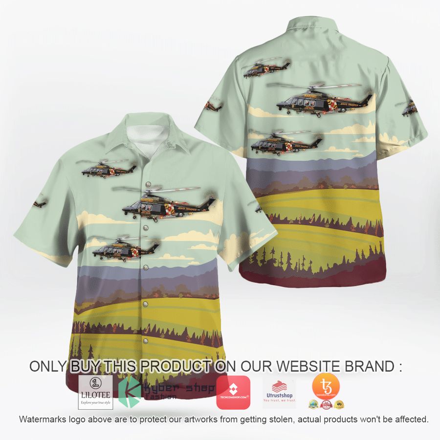 maryland state police agustawestland aw139 hawaiian shirt 1 23871