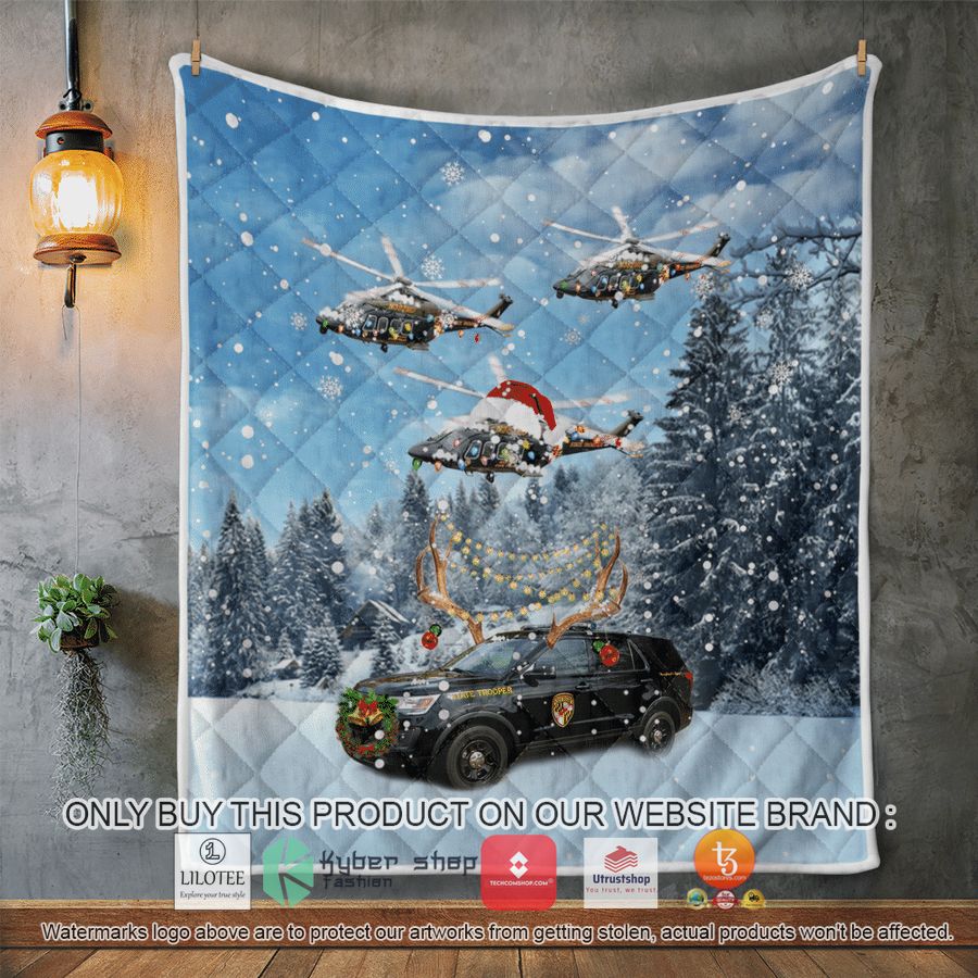HOT Maryland State Police Car And AgustaWestland AW139 Helicopter Quilt 6 maryland state police car and agustawestland aw139 helicopter quilt blanket 6 36076