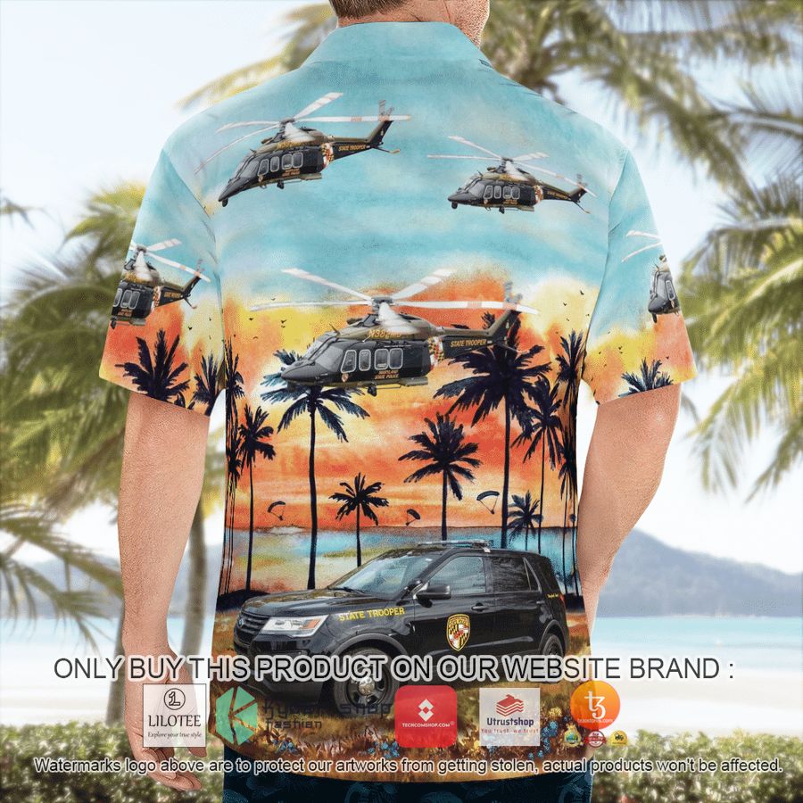 HOT Maryland State Police Ford Utility Interceptor And AgustaWestland AW139 Helicopter Hawaiian Shirt 4 maryland state police ford utility interceptor and agustawestland aw139 helicopter hawaiian shirt 4 19338
