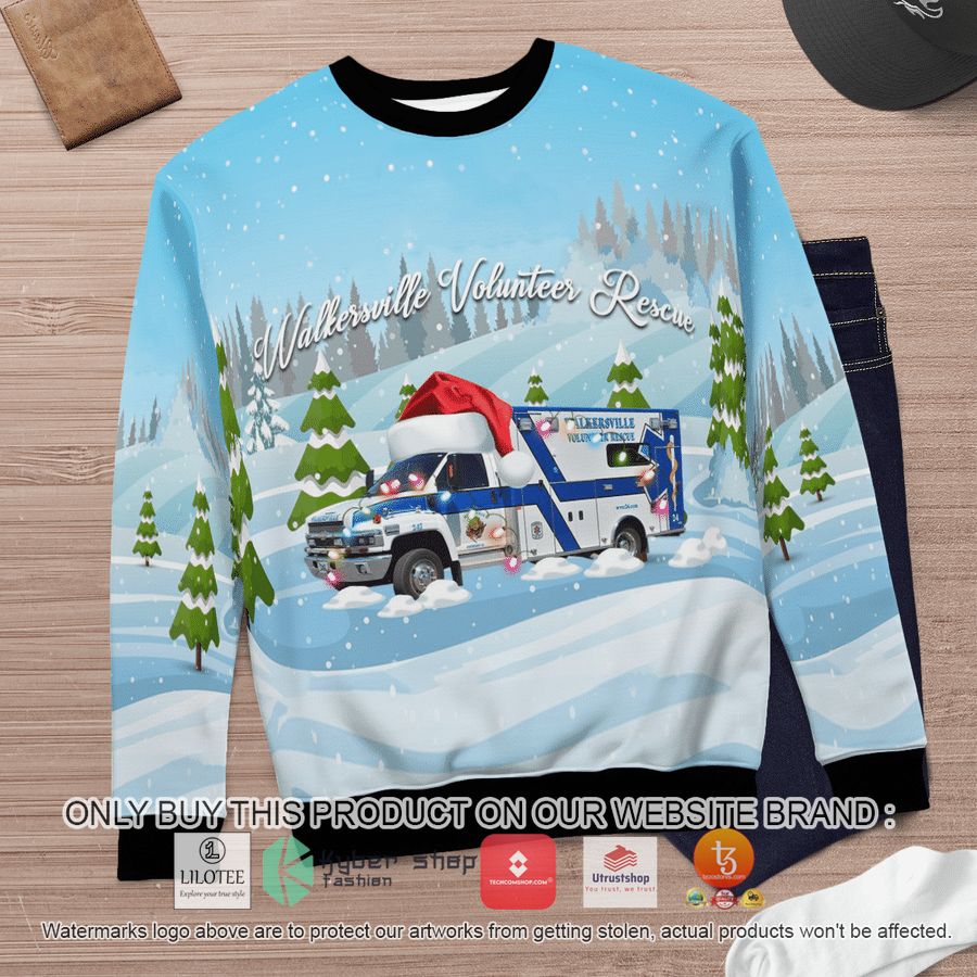 HOT Maryland, Walkersville Volunteer Rescue Christmas Sweater 9 maryland walkersville volunteer rescue christmas 3d sweater 9 30113