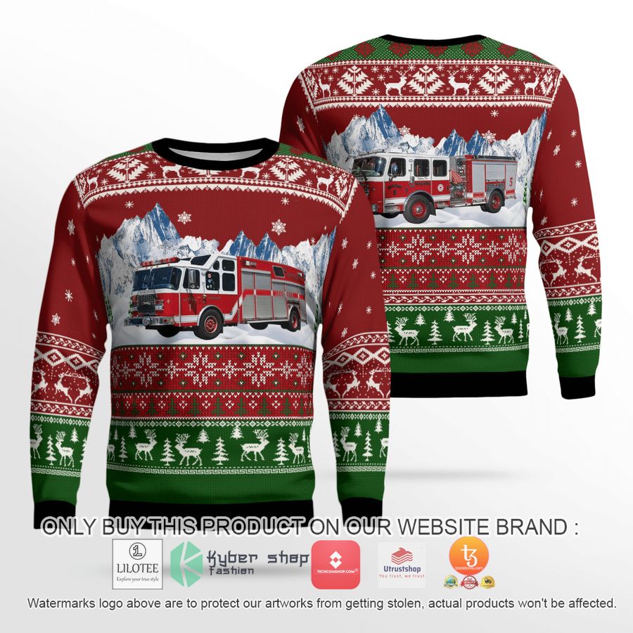 massachusetts worcester fire department christmas 3d sweater 2 53653