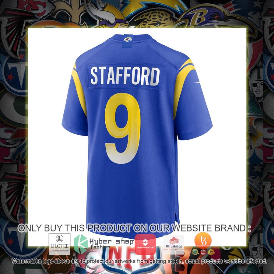 HOT Matthew Stafford Los Angeles Rams Nike Royal Football Jersey Shirt 3 matthew stafford los angeles rams nike royal football jersey 3 32832