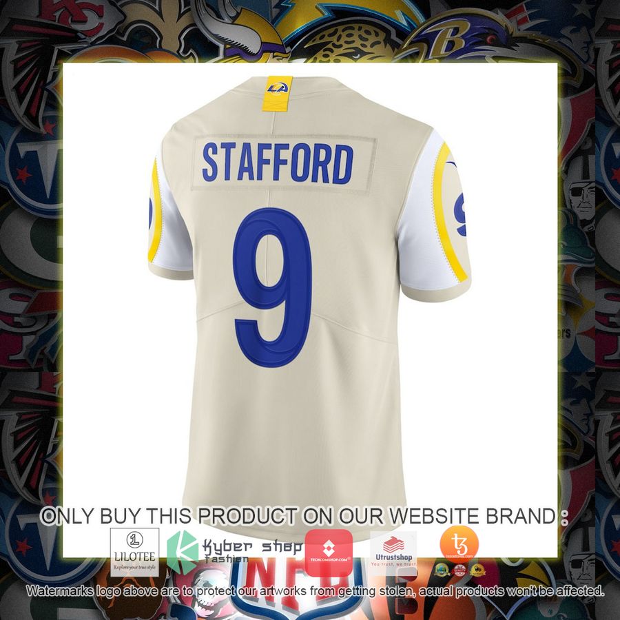 HOT Matthew Stafford Los Angeles Rams Nike Vapor Bone Football Jersey Shirt 3 matthew stafford los angeles rams nike vapor bone football jersey 3 11325