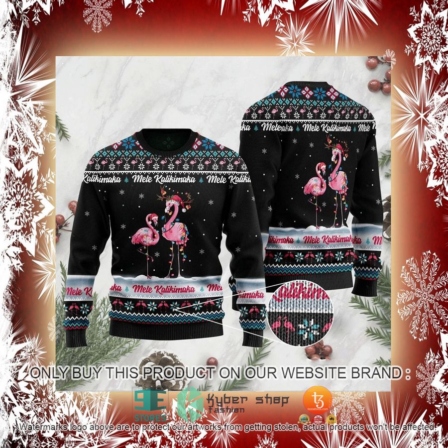 NEW Mele Kalikimaka Flamingo Christmas Sweatshirt, Sweater 2 mele kalikimaka flamingo christmas ugly sweater 2 69108