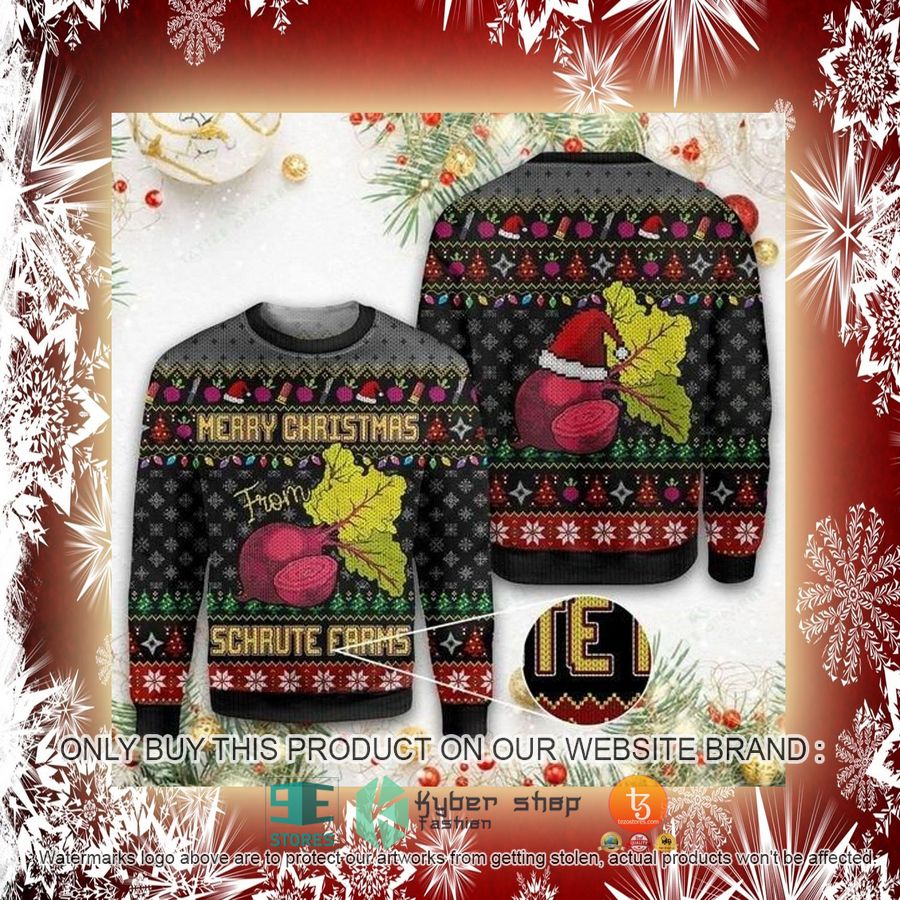 NEW Merry Christmas From Schrute Farms Sweatshirt, Sweater 2 merry christmas from schrute farms ugly sweater 2 22325