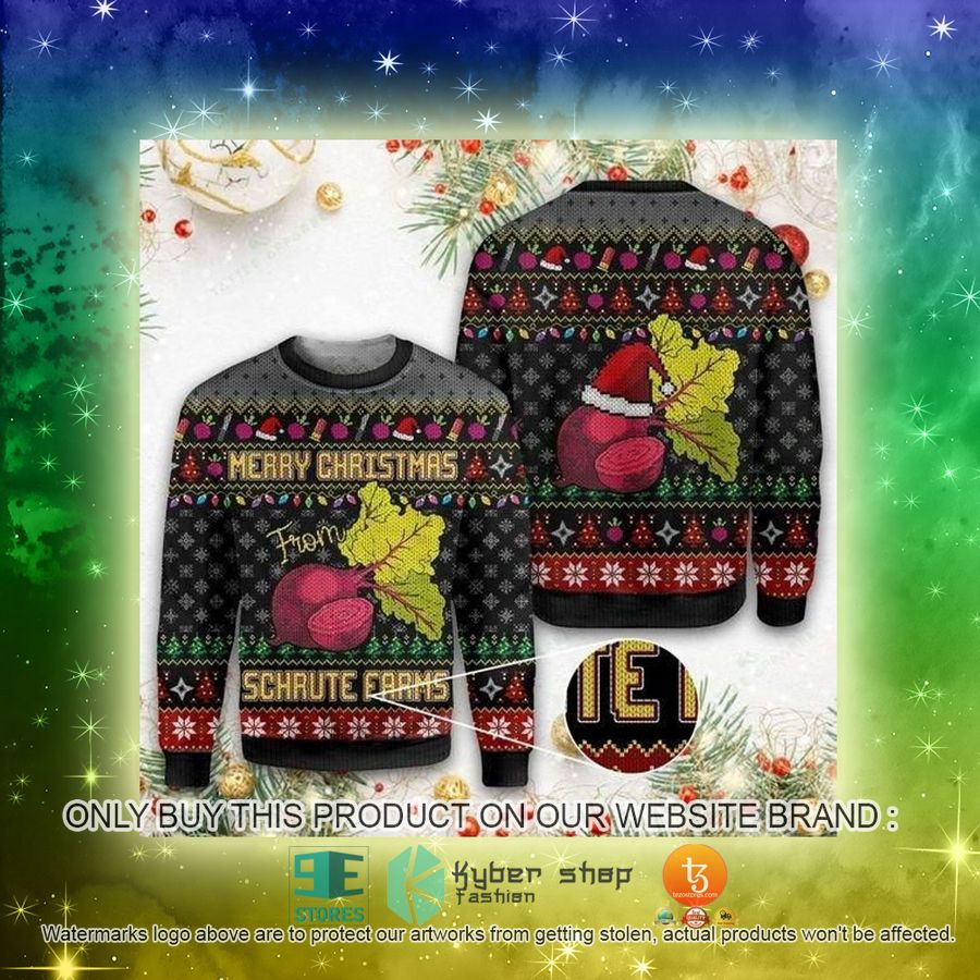 NEW Merry Christmas From Schrute Farms Sweatshirt, Sweater 3 merry christmas from schrute farms ugly sweater 3 38197