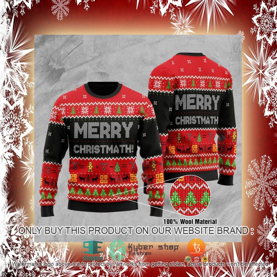 NEW Merry Christmath Math Christmas Sweatshirt, Sweater 2 merry christmath math christmas ugly sweater 2 20444
