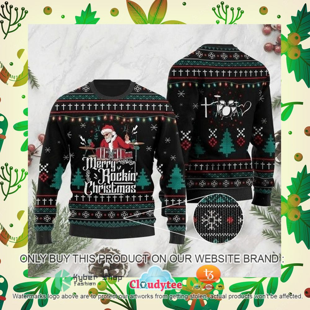 merry rockin santa christmas sweater 1 21780