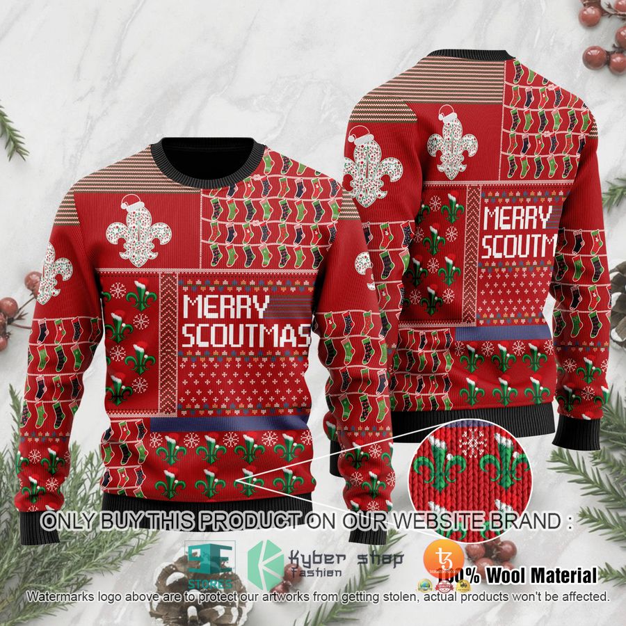 merry scoutmas ugly christmas sweater 1 78517
