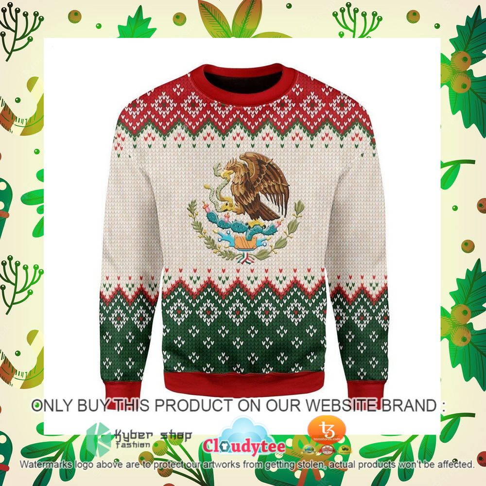 mexico coat of arms christmas sweater 1 99613