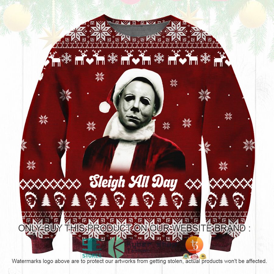 michael myers christmas ugly sweater 1 65463