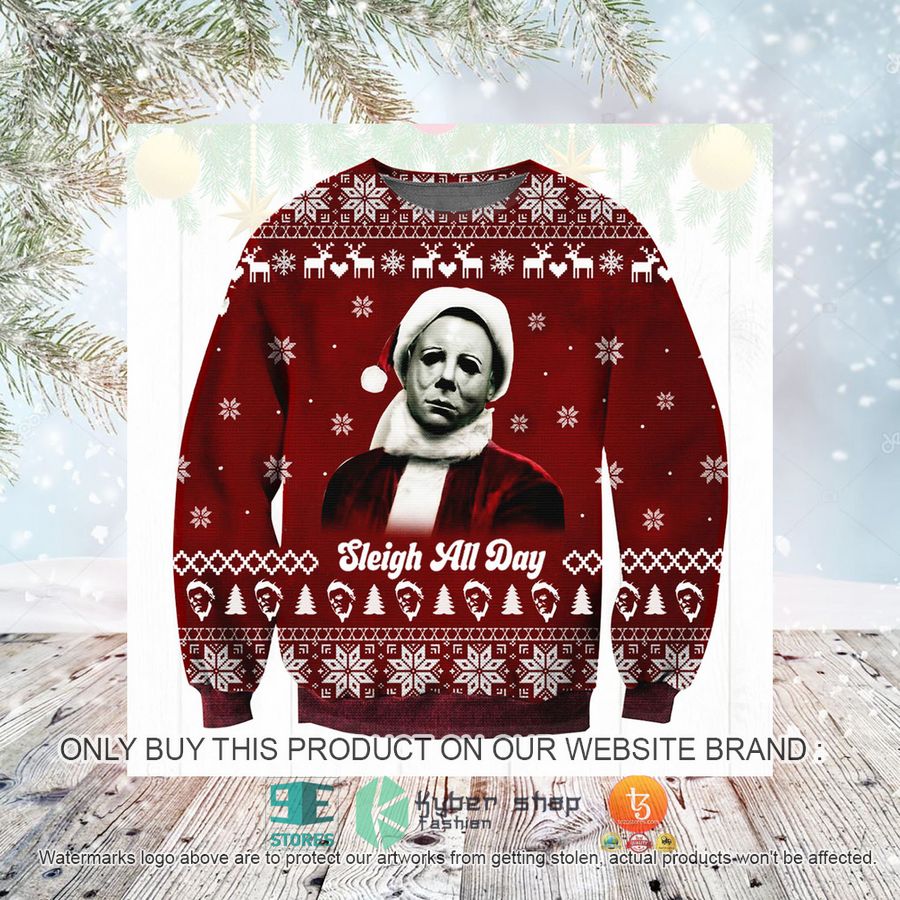 HOT Michael Myers Christmas Sweater 3 michael myers christmas ugly sweater 3 70018