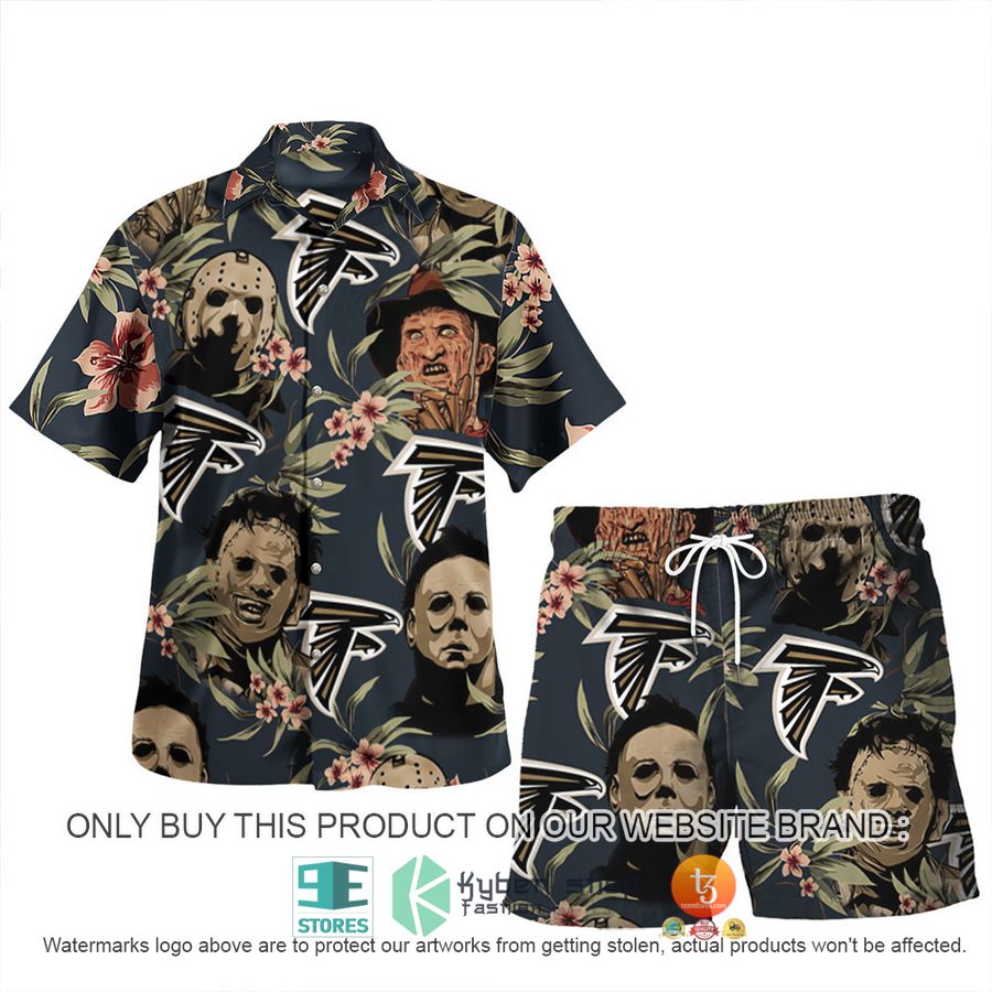 NEW Michael Myers Leatherface Jason Voorhees Freddy Krueger Atlanta Falcons Hawaii Shirt, Shorts 2 michael myers leatherface jason voorhees freddy krueger atlanta falcons hawaiian shirt shorts 1 99169
