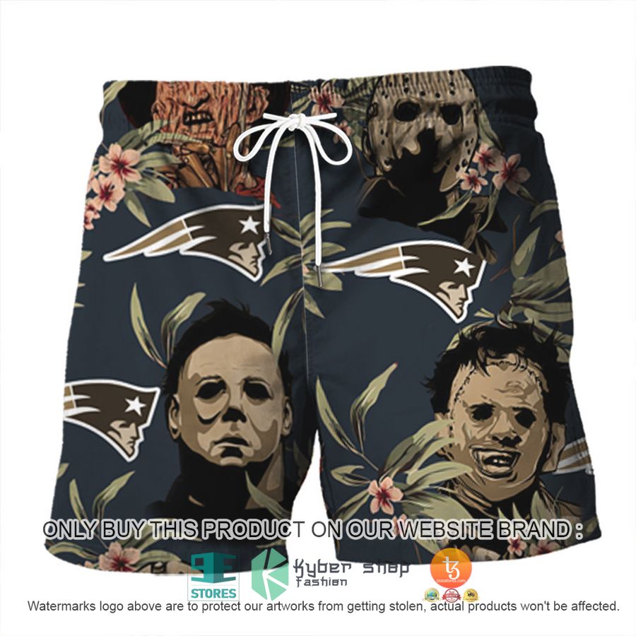 NEW Michael Myers Leatherface Jason Voorhees Freddy Krueger New England Patriots Hawaii Shirt, Shorts 3 michael myers leatherface jason voorhees freddy krueger new england patriots hawaiian shirt shorts 3 2781