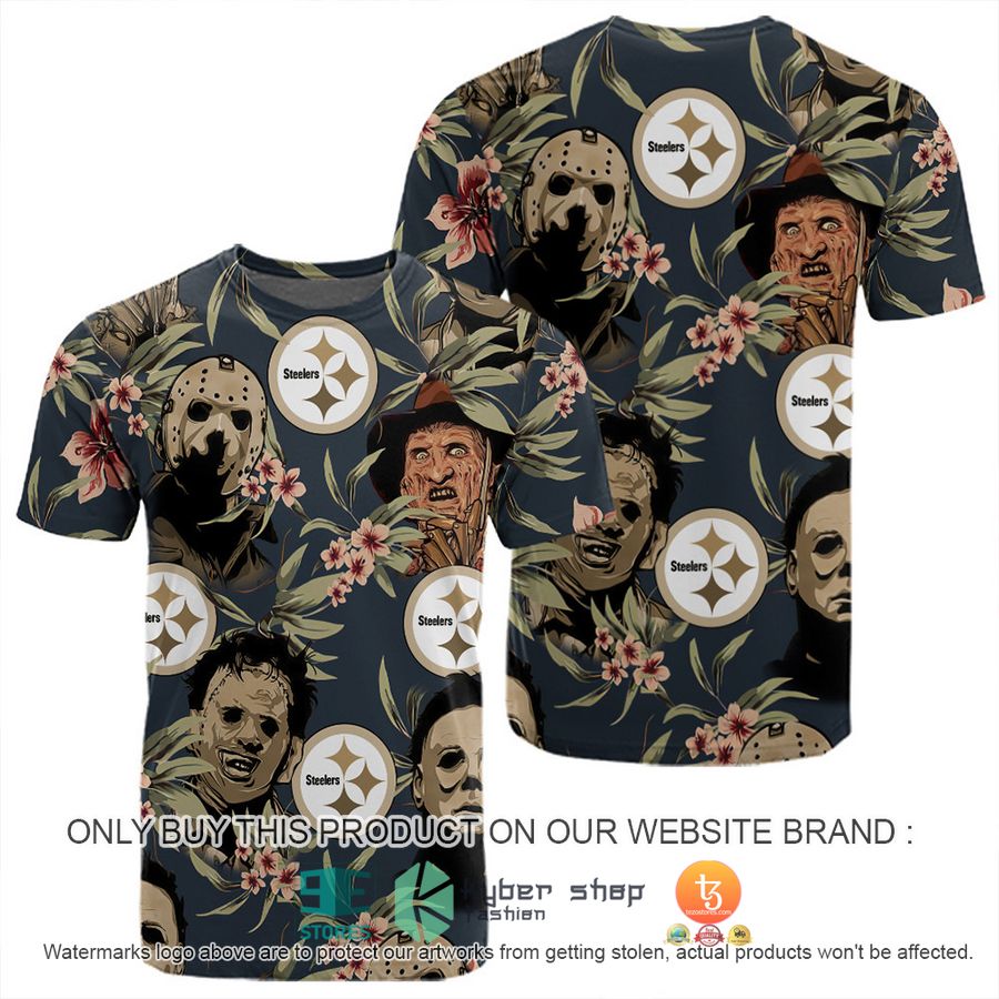 NEW Michael Myers Leatherface Jason Voorhees Freddy Krueger Pittsburgh Steelers Shirt, Hoodie 8 michael myers leatherface jason voorhees freddy krueger pittsburgh steelers shirt hoodie 1 20229