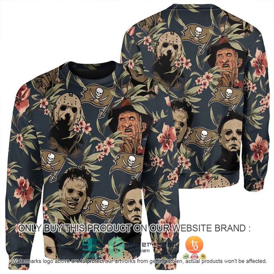 NEW Michael Myers Leatherface Jason Voorhees Freddy Krueger Tampa Bay Buccaneers Shirt, Hoodie 3 michael myers leatherface jason voorhees freddy krueger tampa bay buccaneers shirt hoodie 3 13198