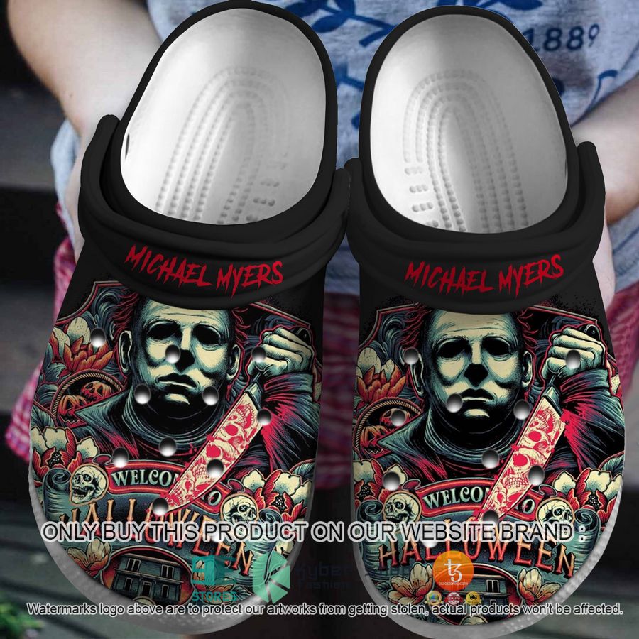 michael myers welcome to halloween crocs crocband shoes 1 41633