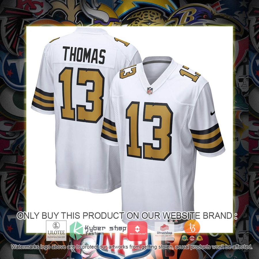 michael thomas new orleans saints nike alternate white football jersey 1 61828