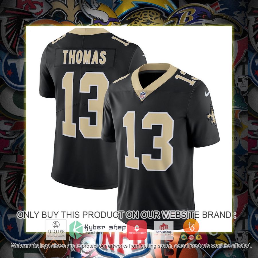 michael thomas new orleans saints nike vapor untouchable black football jersey 1 13739