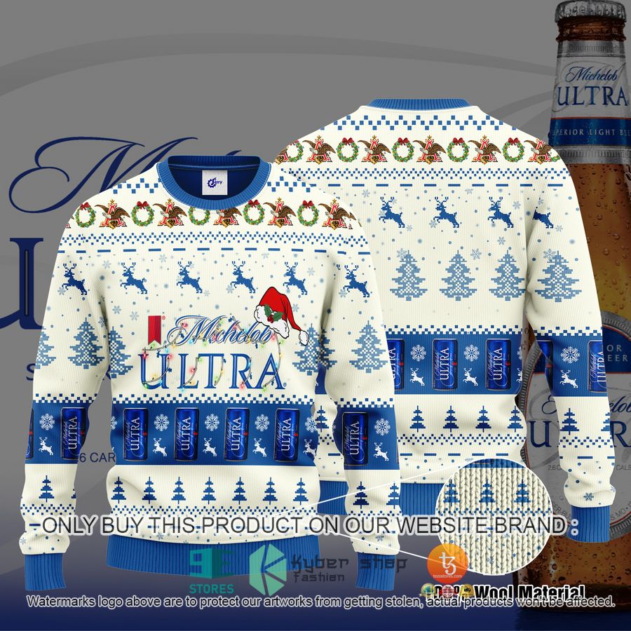 HOT Michelob Ultra Santa Hat Christmas Christmas Sweater 6 michelob ultra santa hat christmas ugly christmas sweater 1 56551