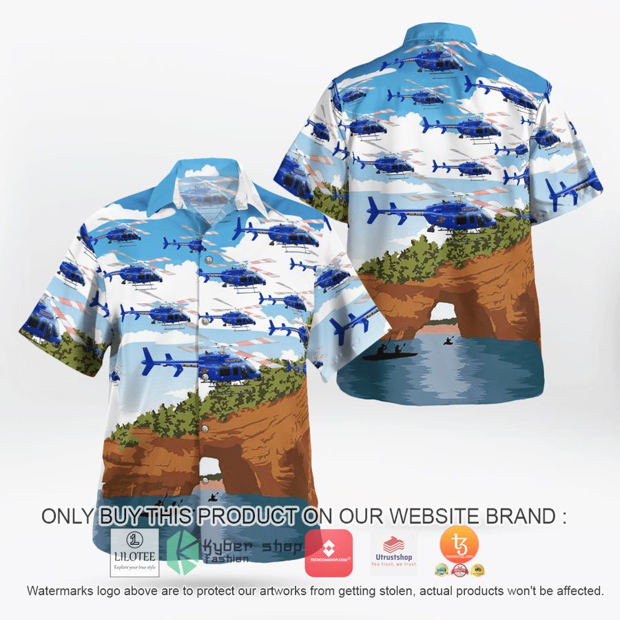 michigan police helicopter hawaiian shirt 1 52083