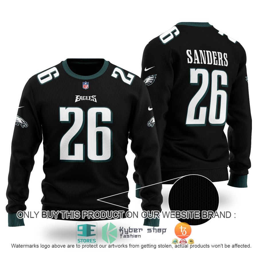 miles sanders 26 philadelphia eagles sweater 1 25214