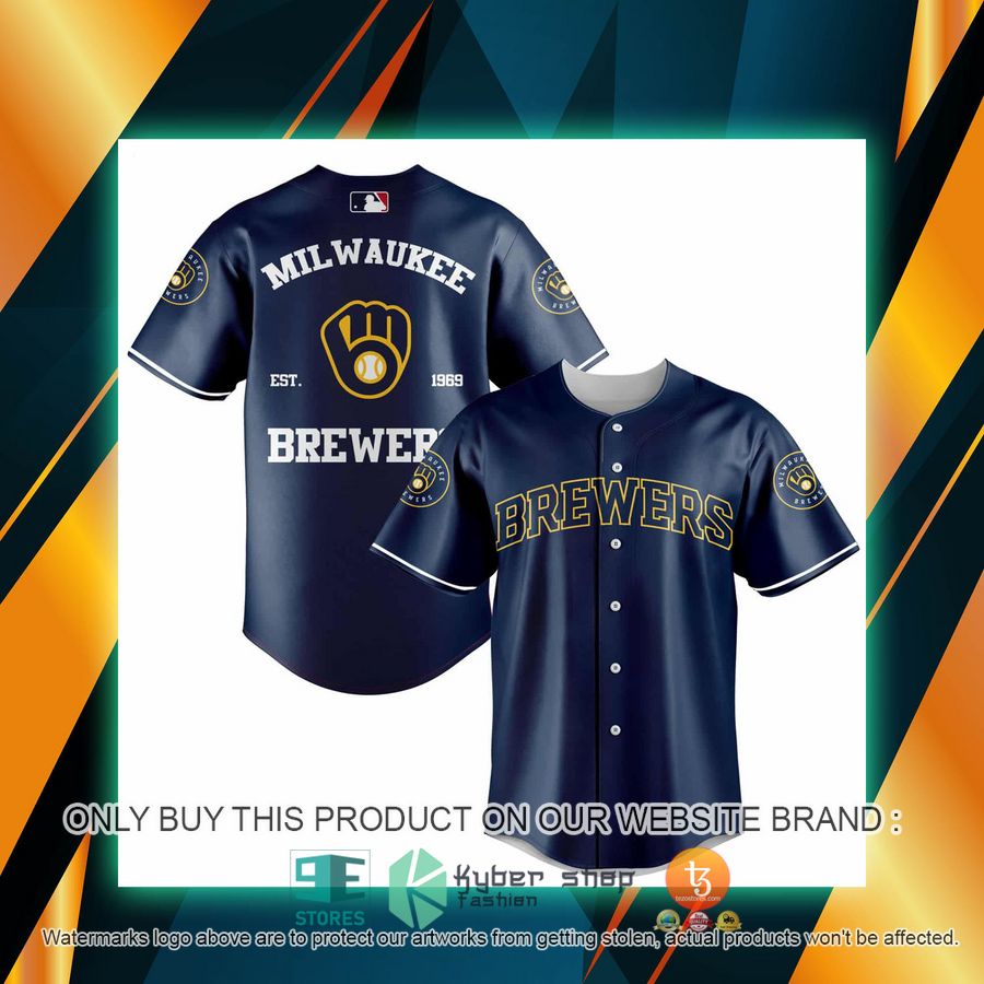 milwaukee brewers baseball jersey 1 4909