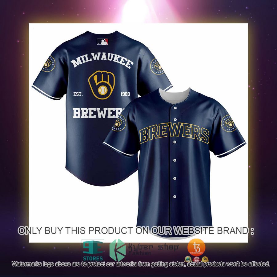 NEW Milwaukee Brewers Baseball Shirt 2 milwaukee brewers baseball jersey 2 38680