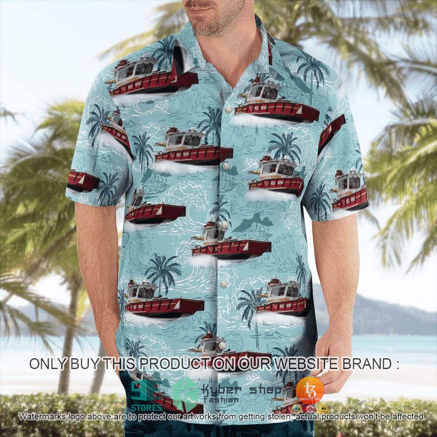 NEW Minnesota Red Wing Fire Department Fireboat Hawaii Shirt 5 minnesota red wing fire department fireboat hawaiian shirt 5 97907