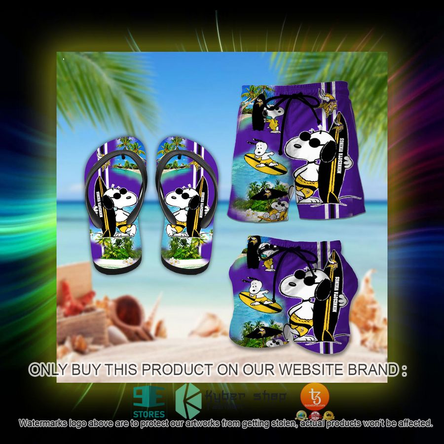 HOT Minnesota Vikings Snoopy Surfing Hawaiian Shirt, Short 4 minnesota vikings nfl hawaiian shirt short 4 18357