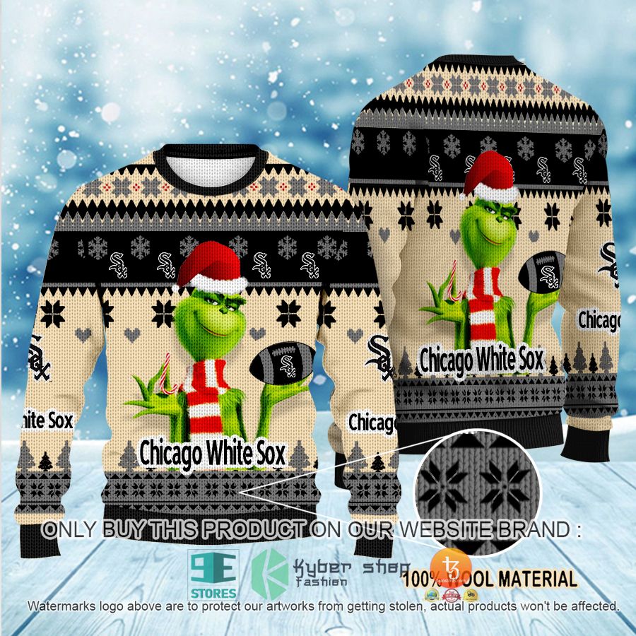 mlb grinch chicago white sox ugly christmas sweater 1 79406