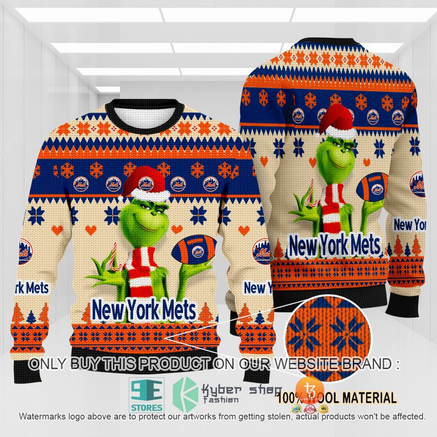 mlb grinch new york mets ugly christmas sweater 1 9100