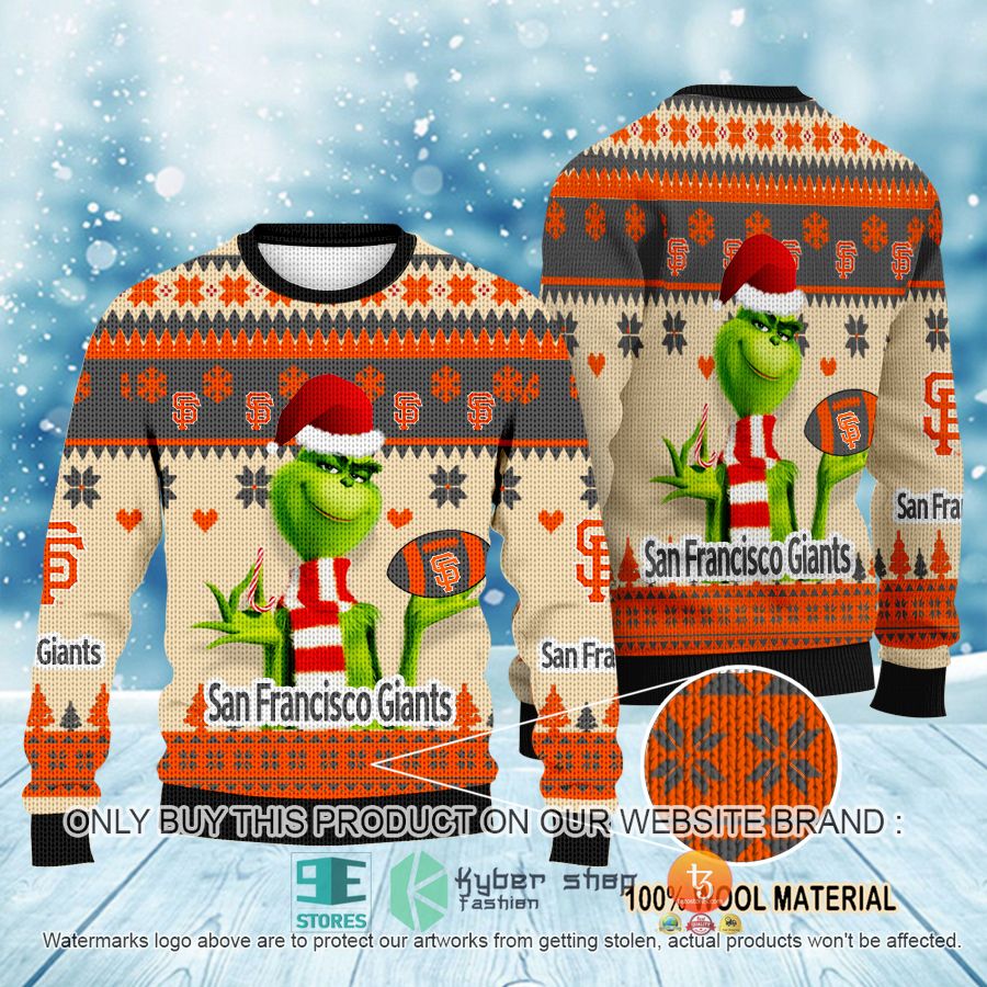 mlb grinch san francisco giants ugly christmas sweater 1 30132