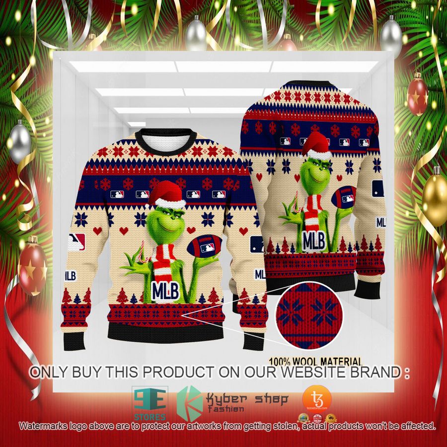 NEW MLB logo Grinch Sweatshirt 2 mlb logo grinch ugly christmas sweater 2 75801