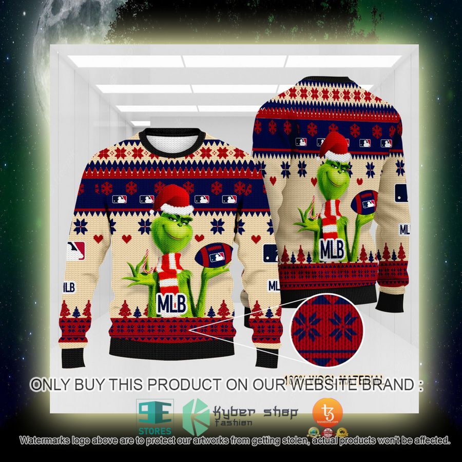 NEW MLB logo Grinch Sweatshirt 4 mlb logo grinch ugly christmas sweater 4 19610
