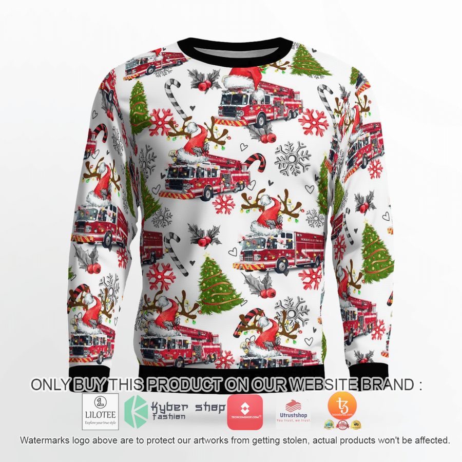 HOT Morrisville, North Carolina Morrisville Fire-Rescue Department Christmas Sweater 3 morrisville north carolina morrisville fire rescue department christmas 3d sweater 3 54498